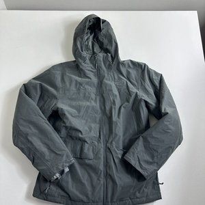 The North Face Dryvent 2 in 1 Jacket/Fleece Gray Mens Size Large Winter Ski